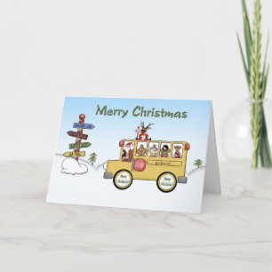 God julskolbuss helgkort