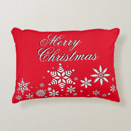 God julsnöflingor röd | prydnadskudde
