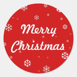 God julsnöflingor runt klistermärke