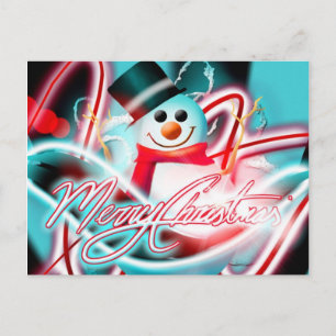 God julsnögubbe helg vykort