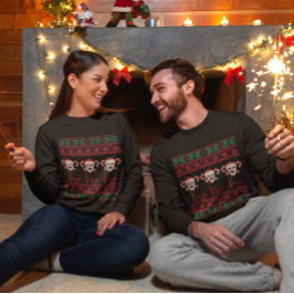 God julsötare Ho Ho Ho Skeleton-jul Lång Ärmad Tröja