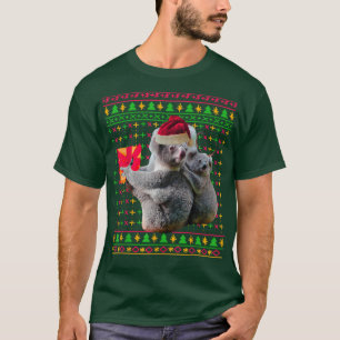 God julsötare Koala Gift Funny Santa Hat T Shirt