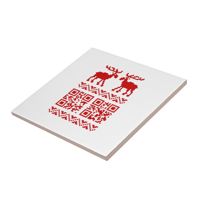 God Julsötare QR-kod Gott nytt år! Kakelplatta (Sidan)