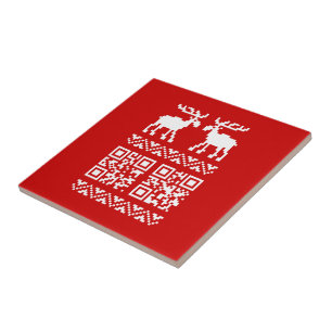 God Julsötare QR-kod Gott nytt år! Kakelplatta