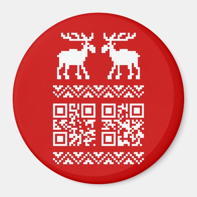 God Julsötare QR-kod Gott nytt år! Magnet (Framsidan)