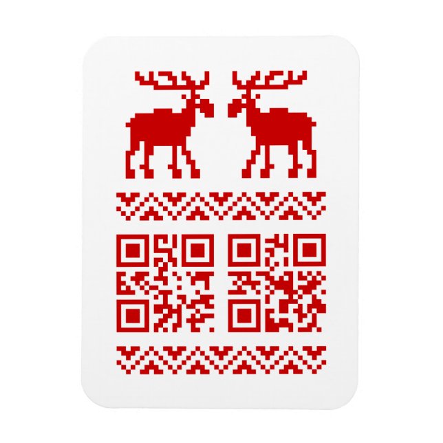 God Julsötare QR-kod Gott nytt år! Magnet (Vertikal)
