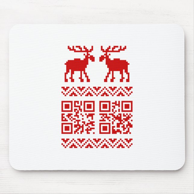 God Julsötare QR-kod Gott nytt år! Musmatta (Framsidan)