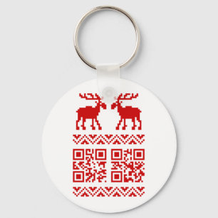 God Julsötare QR-kod Gott nytt år! Nyckelring