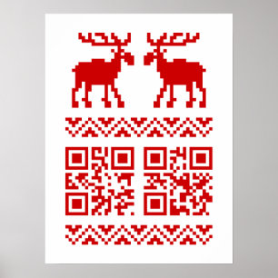 God Julsötare QR-kod Gott nytt år! Poster