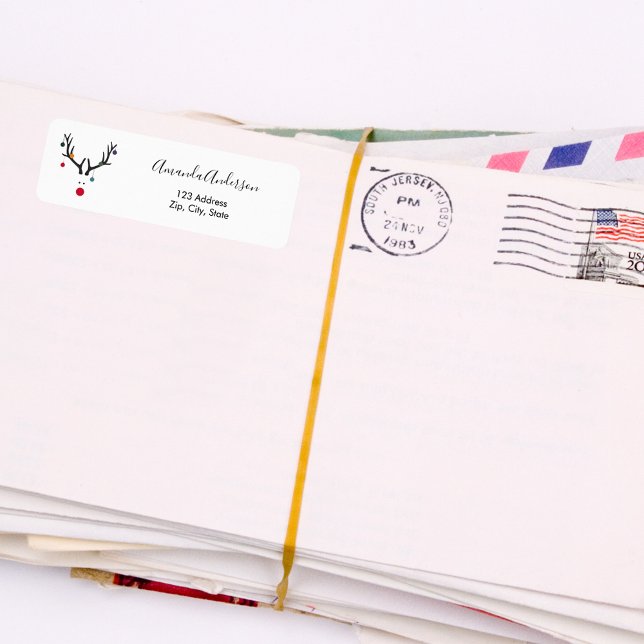 God jultid, roligt adress-återkomst returadress etikett (Skapare uppladdad)