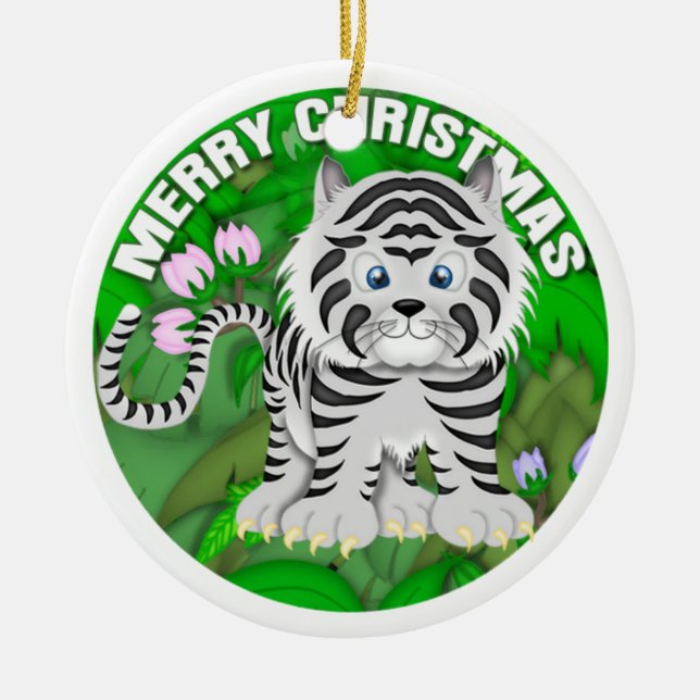 God julvittiger julgransprydnad keramik (Framsidan)