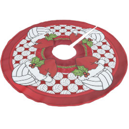 God julvolleybollälskare julgransmatta borstad polyester