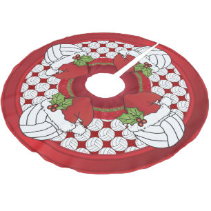 God julvolleybollälskare julgransmatta borstad polyester