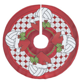 God julvolleybollälskare julgransmatta borstad polyester