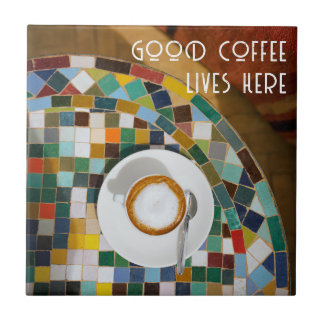 God kaffe bor här, kaffebild kakelplatta
