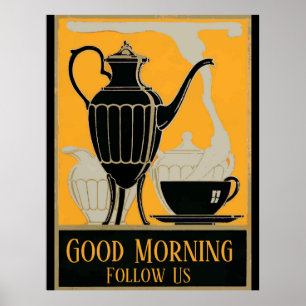 God kaffe Vintage affisch