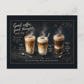 God Kaffebröd Bra Tanke Latte Mocha Postkort Vykort