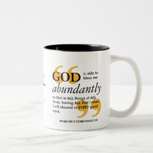 GOD KAN BLESS Christian Affirmation Två-Tonad Mugg