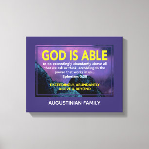 GOD KAN Efesier 3:20 Namn Christian Canvastryck