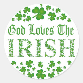 GOD KÄRLEK DE IRISH RUNT KLISTERMÄRKE