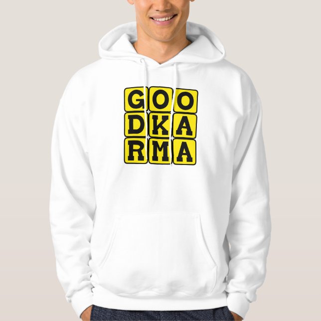 God Karma, Buddhistisk grundsats Tröja Med Luva (Framsida)