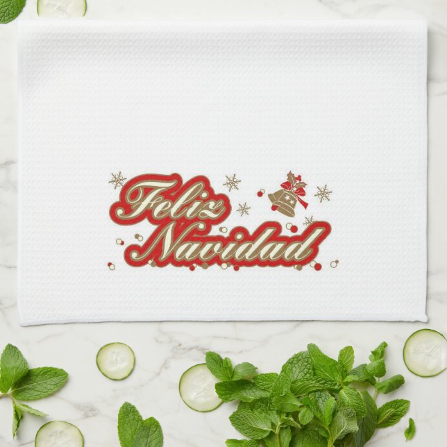God Kitchen Towel Feliz Navidad Kökshandduk (Vikta)
