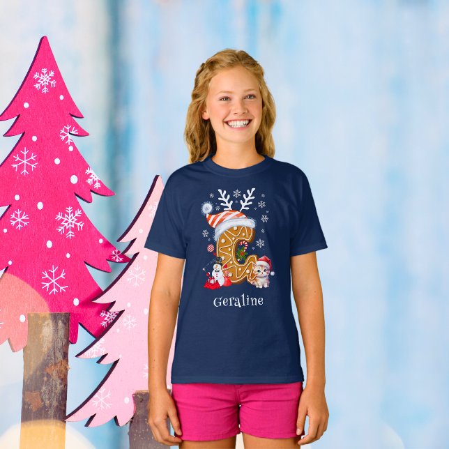 God Kitten Gingerbröd Namn Brev G Girl T Shirt (Skapare uppladdad)
