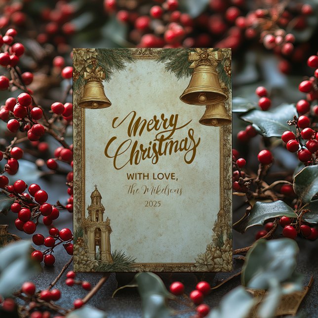 God Klockor jul Julkort (Skapare uppladdad)