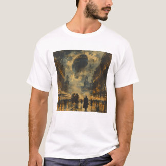 God kväll - en Steampunk Street Scene T Shirt