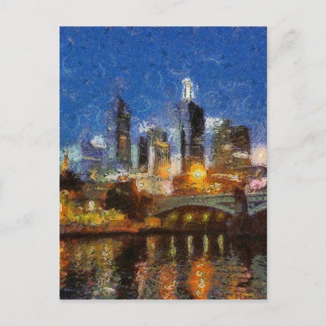 God kväll i Melbourne Vykort (Framsida)