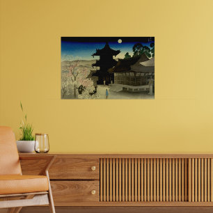 God kväll på Kiyomizu-dera Miki Suizan 1924 Poster