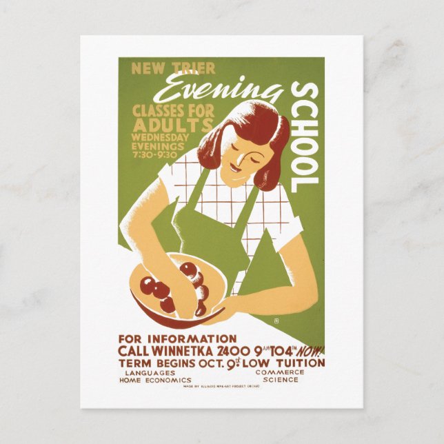 God kväll på skolan: Klasser för Vuxnor Vykort (Framsida)