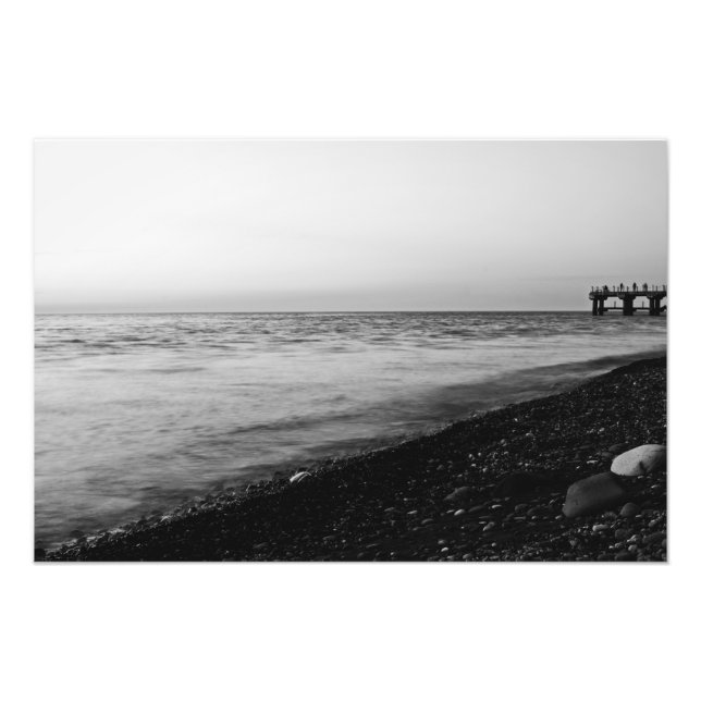 God kväll på stranden fototryck (Framsidan)