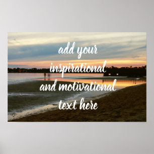 God kväll på stranden poster