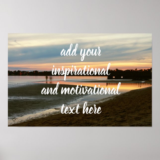 God kväll på stranden poster (Framsidan)