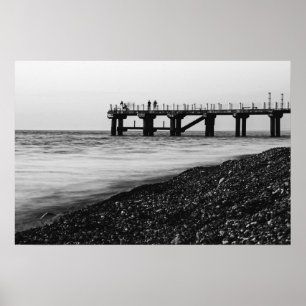 God kväll på stranden poster