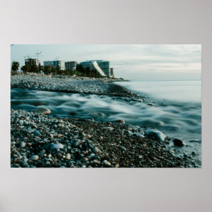God kväll på stranden poster