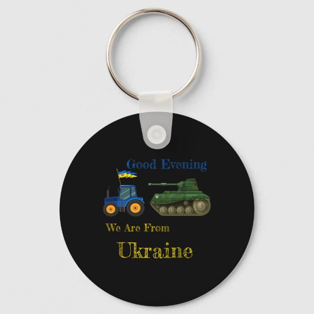 God kväll, vi är från Ukraina - Traktor Dragning Nyckelring (Framsida)