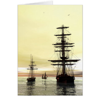 "God kväll vid ankaret" Hälsningskort