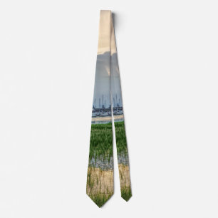 God kväll vid Charleston Harbour Neck Tie Slips