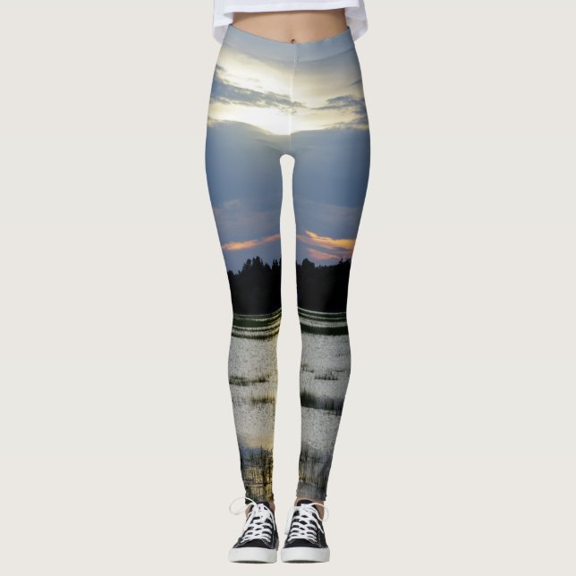 God kväll vid Folly River Leggings (Framsida)