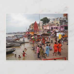 God kväll vid Varanasi Vykort