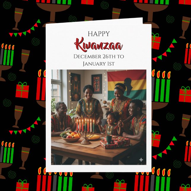 God Kwanzaa - 26 december till 1 januari Kort (Skapare uppladdad)