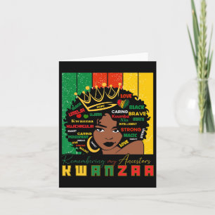 God Kwanzaa Sju Riktlinjer För Kwanzaa Män Kvinnor Kort