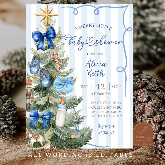 God lille julpojke, babyinbjudan inbjudningar (Skapare uppladdad)