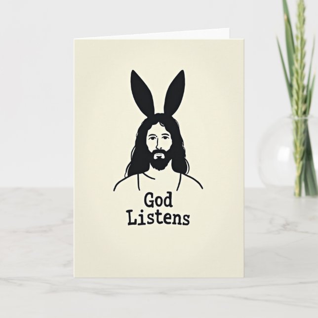 God Listens Thoughtful Card Kort (Framsida)