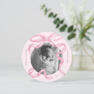 God Little jul Baby Bow Photo jul Julkort