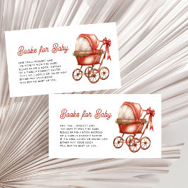 God Little jul Baby Shower Bokar för Baby Tilläggskort