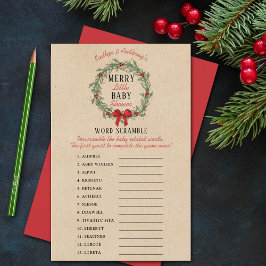 God Little jul Baby Shower Ord Scramble