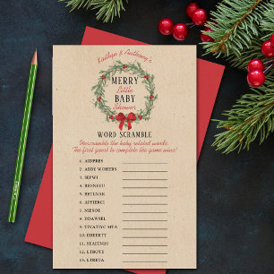 God Little jul Baby Shower Ord Scramble